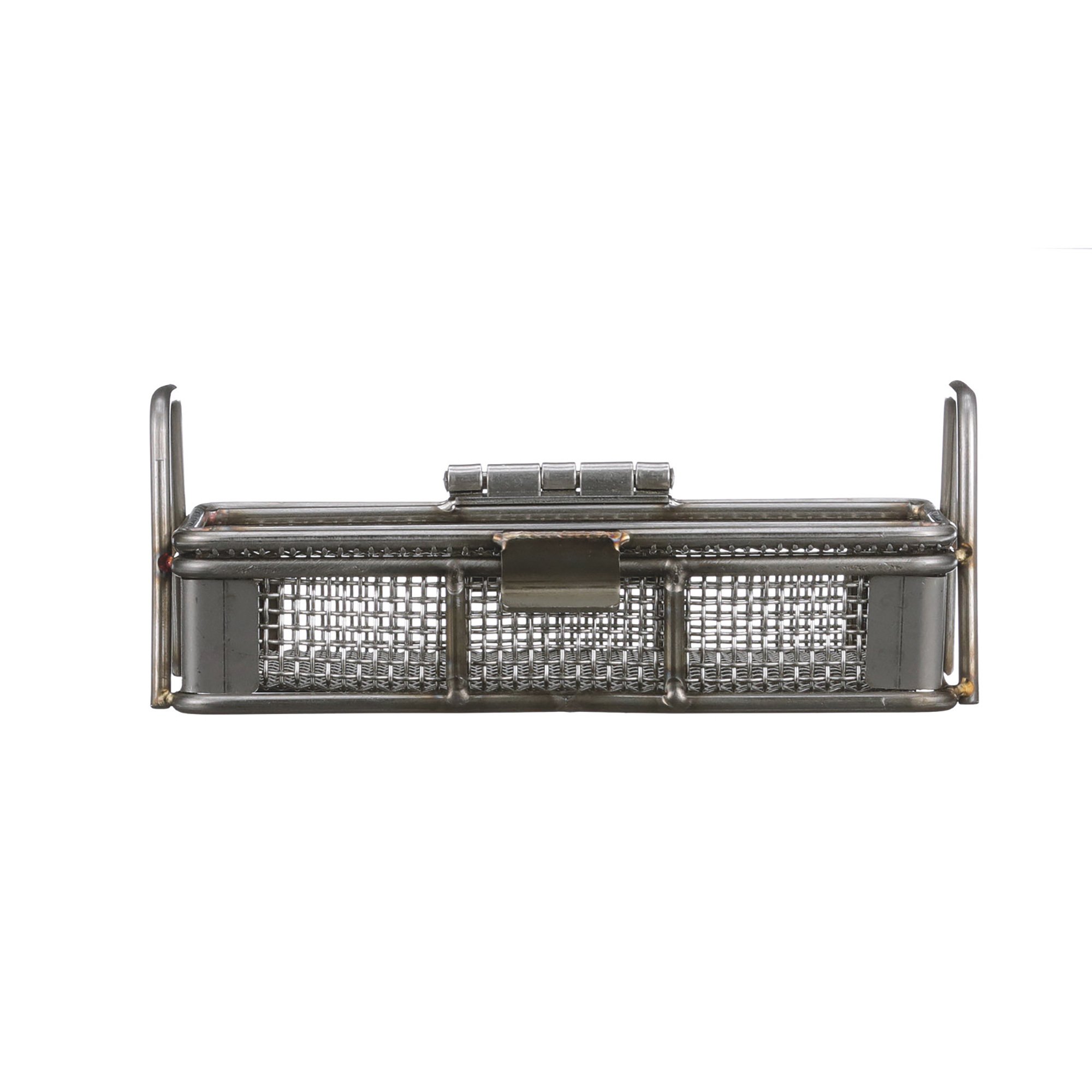 Marlin Mesh Material Handling Basket with Lid — 10 Openings Per Linear Inch